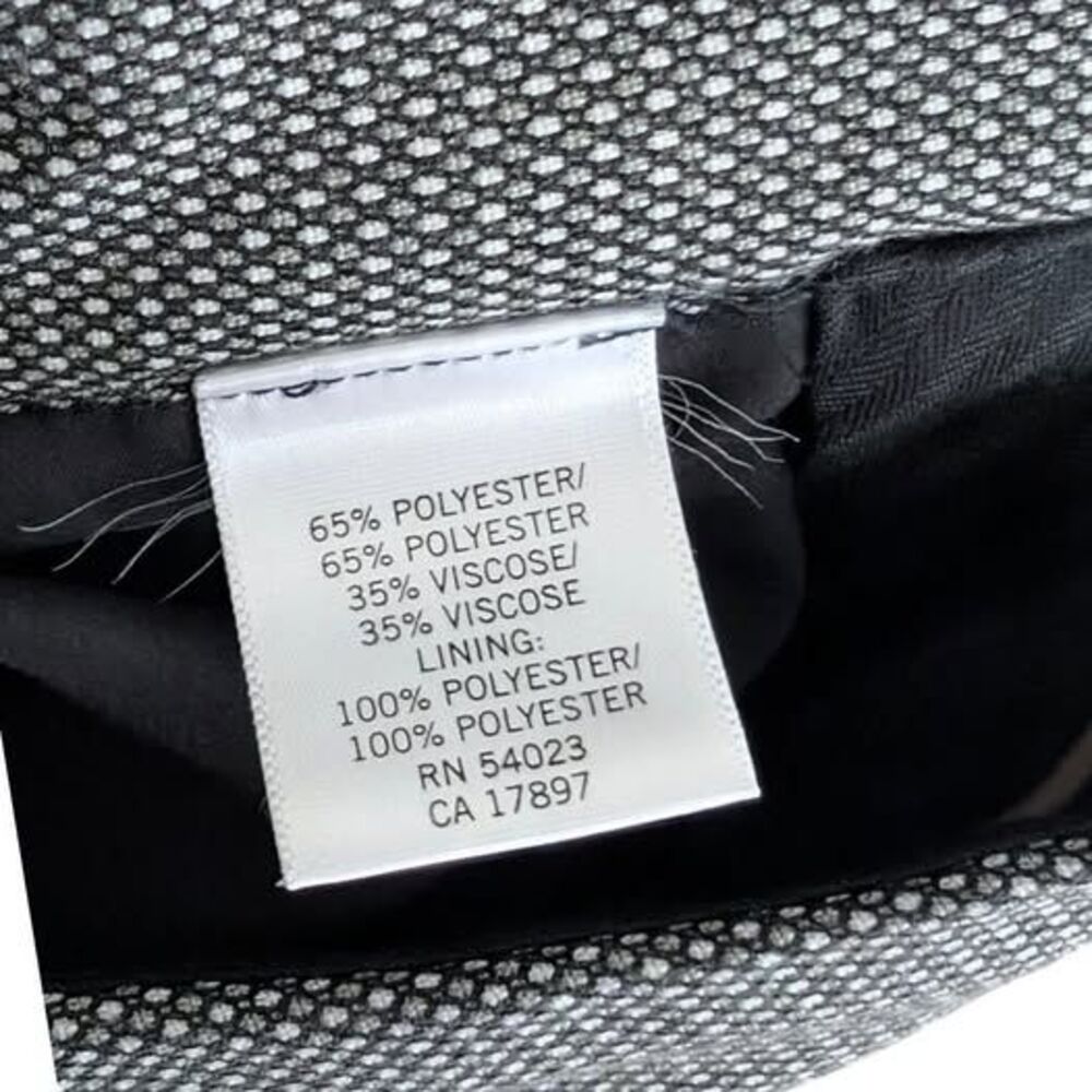 Banana Republic Black & White Checkered Print Dress Pants 6 Petite - Picture 5 of 6
